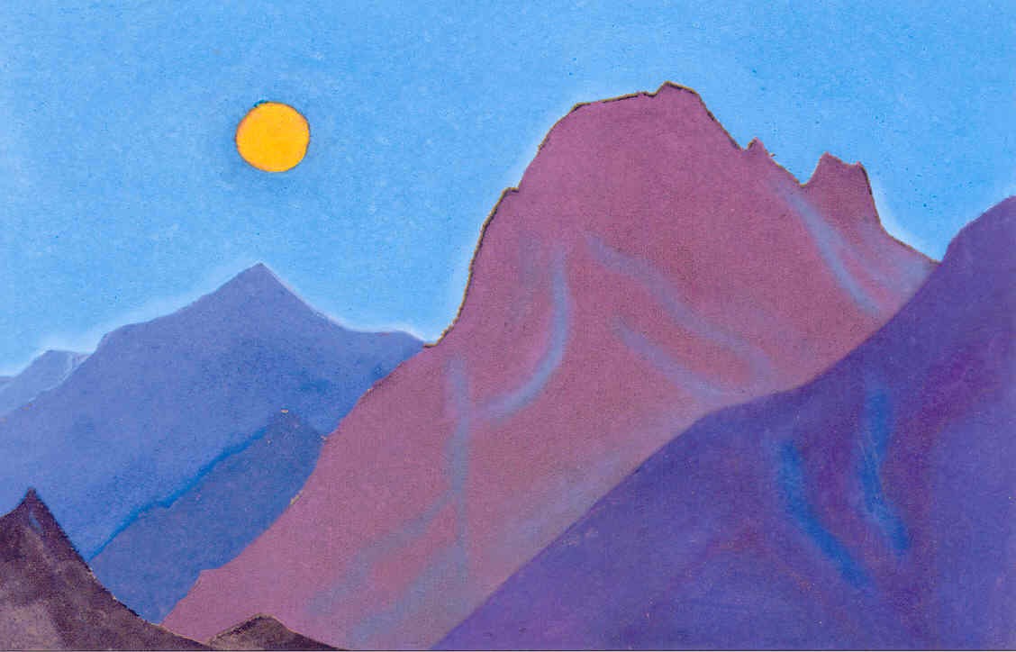 Study of mountains by Nicholas Roerich