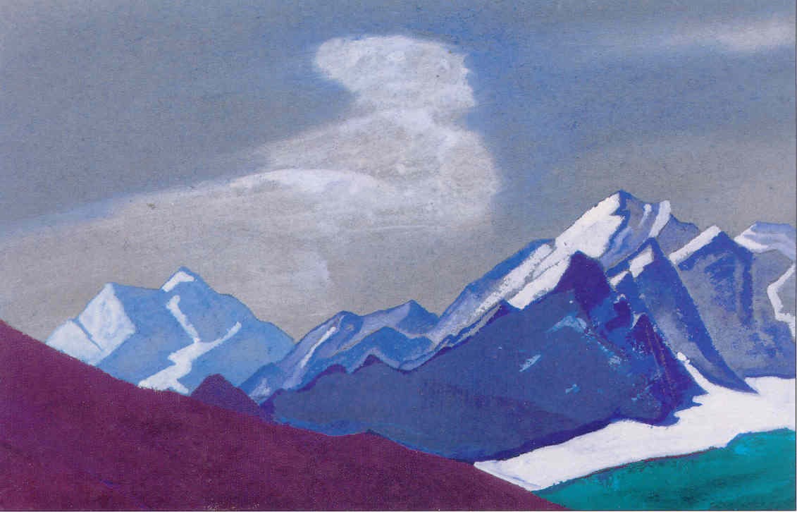 Study of mountains by Nicholas Roerich