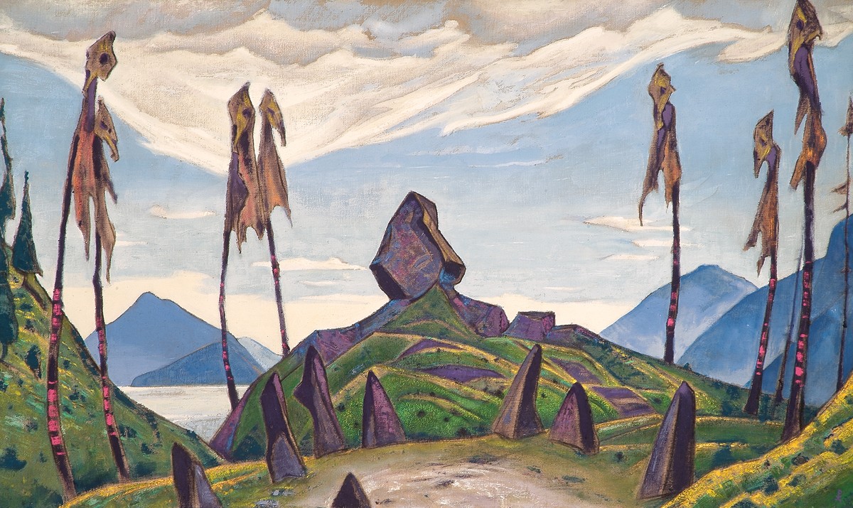 Study of scene decoration for "The Rite of Spring" by Nicholas Roerich