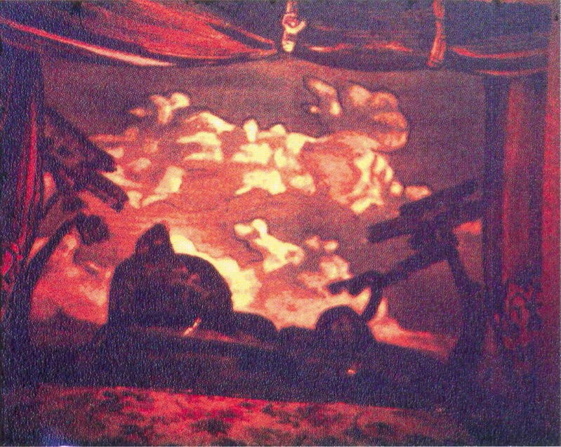Study of scene design for "Night on Bald Mountain" by Nicholas Roerich