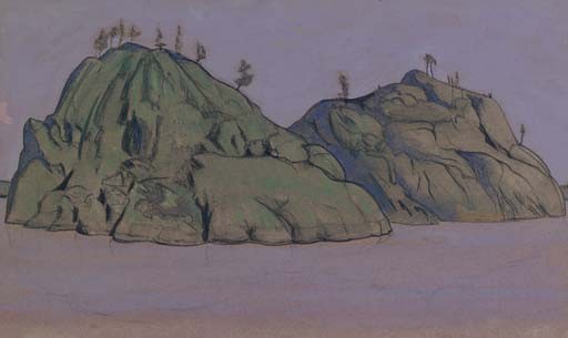 Study of Two Islands in Lake Ladoga by Nicholas Roerich