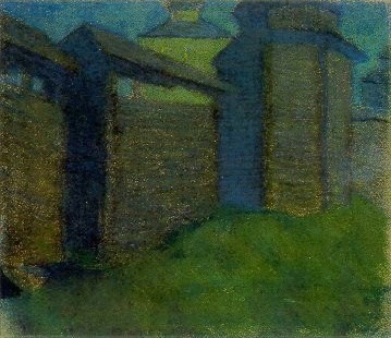 Study to "Building a City" by Nicholas Roerich