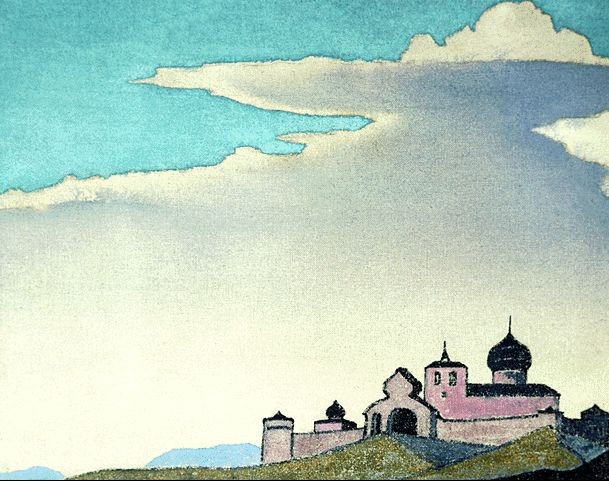 Study to "Wanderer of the light city" by Nicholas Roerich