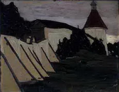 Terem of Yaroslavna. By the monastery wall. by Nicholas Roerich