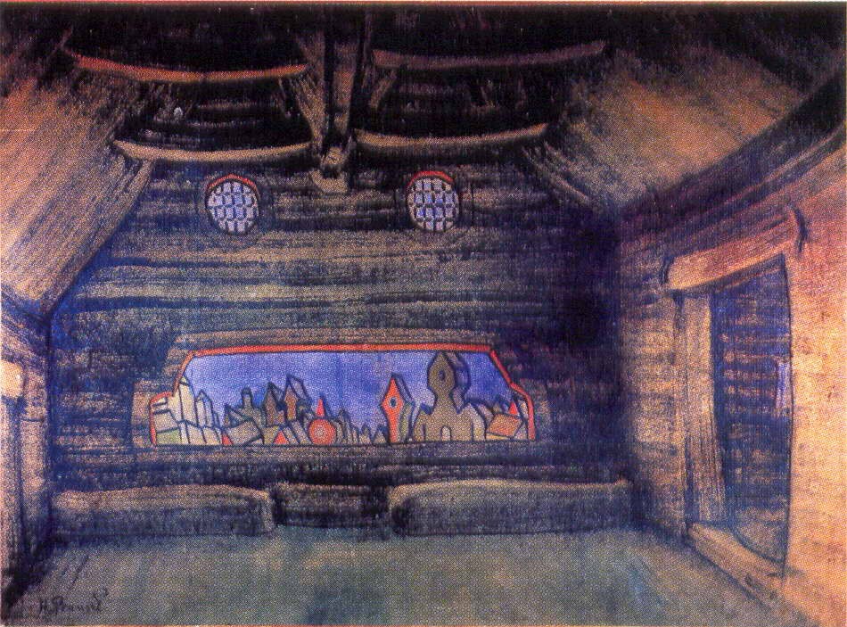 Terem of Yaroslavna. New moon. by Nicholas Roerich