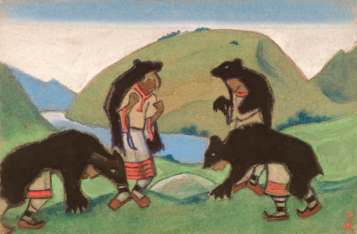The Elders Wearing Bear Hides by Nicholas Roerich