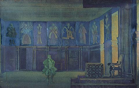The Last King. Empty throne. by Nicholas Roerich
