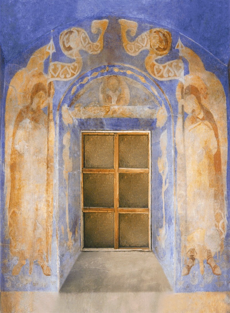 The painting of the western wall of the chapel of St. Anastasia by Nicholas Roerich