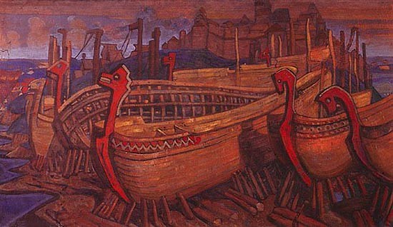 They build the ships by Nicholas Roerich