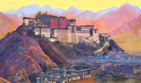 Tibet stronghold (Potala) by Nicholas Roerich