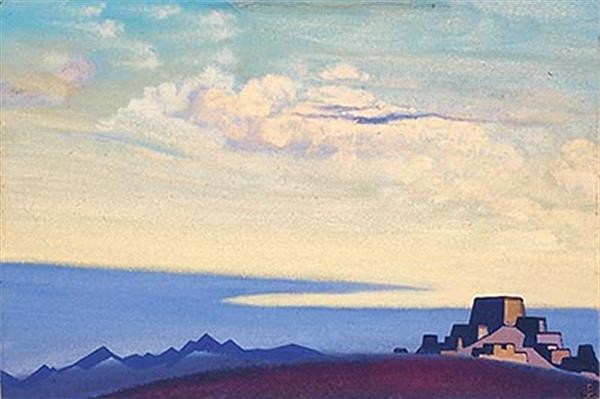 Tibet. Evening. by Nicholas Roerich