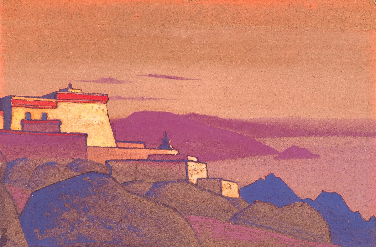 Tibet. Monastery Gelug-pa. by Nicholas Roerich