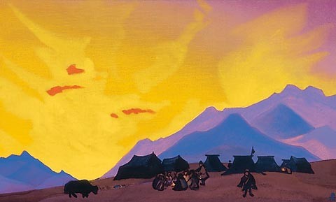 Tibetian camp by Nicholas Roerich