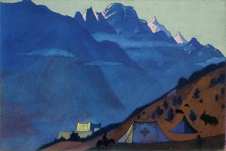 Tibetian camp. Keilang. by Nicholas Roerich
