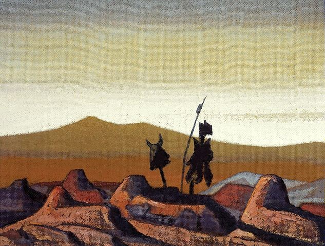 Tombs in the desert by Nicholas Roerich
