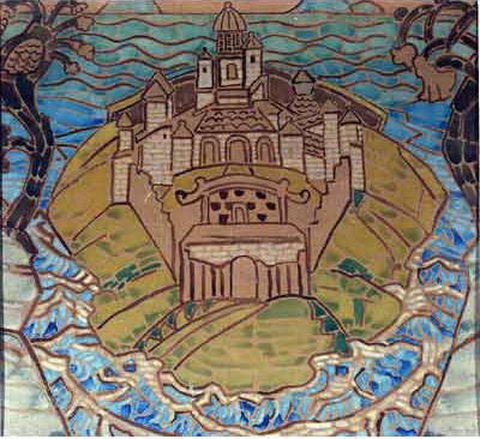 Town (sketch for carpet) by Nicholas Roerich