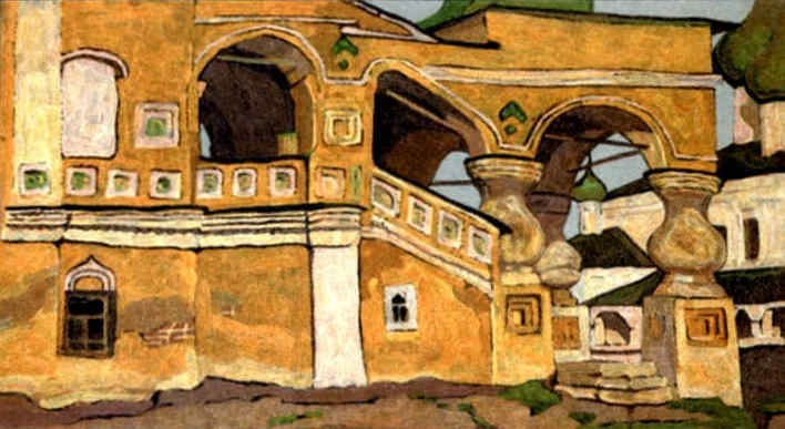 Uglich. Porch. by Nicholas Roerich