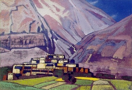 Village Kardang. Lahaul. by Nicholas Roerich