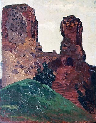Vilno. Ruins of castle. by Nicholas Roerich