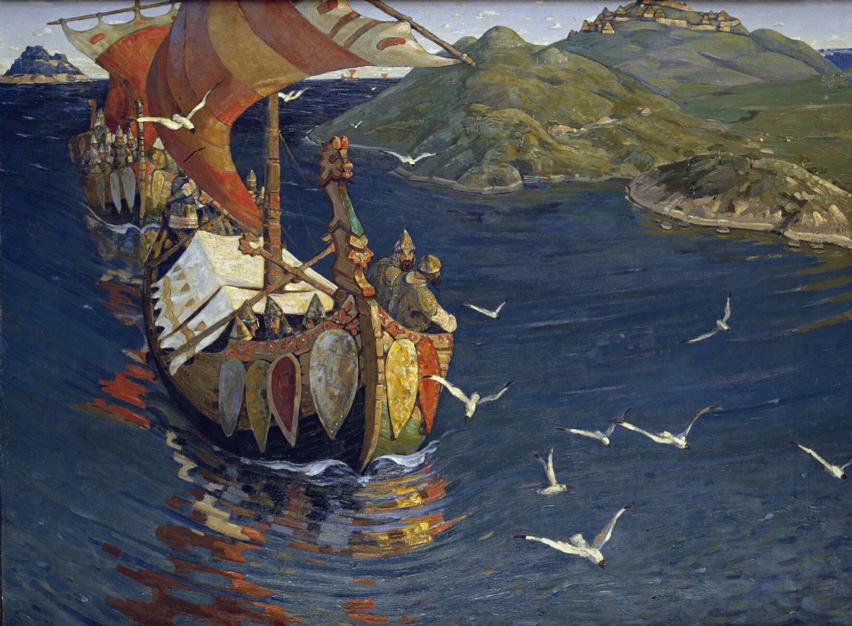 Visitors from over the sea by Nicholas Roerich
