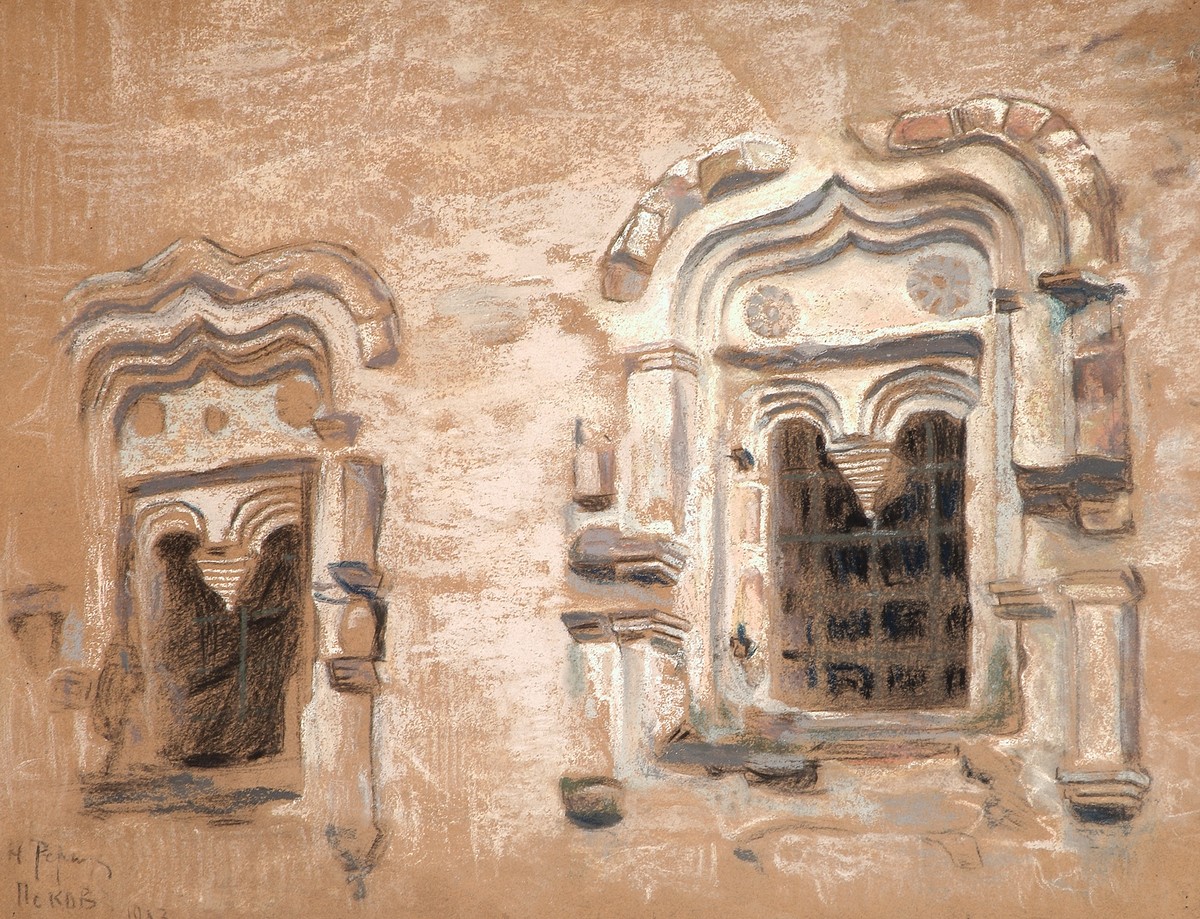 Windows of the house of XVII century by Nicholas Roerich