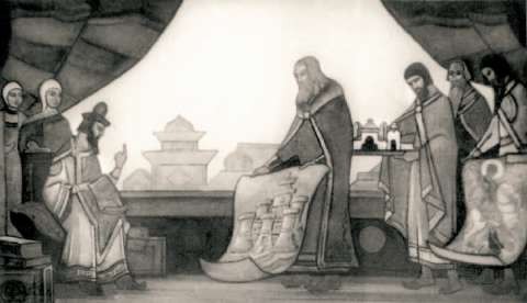 Yaroslav is glad for Kyiv by Nicholas Roerich
