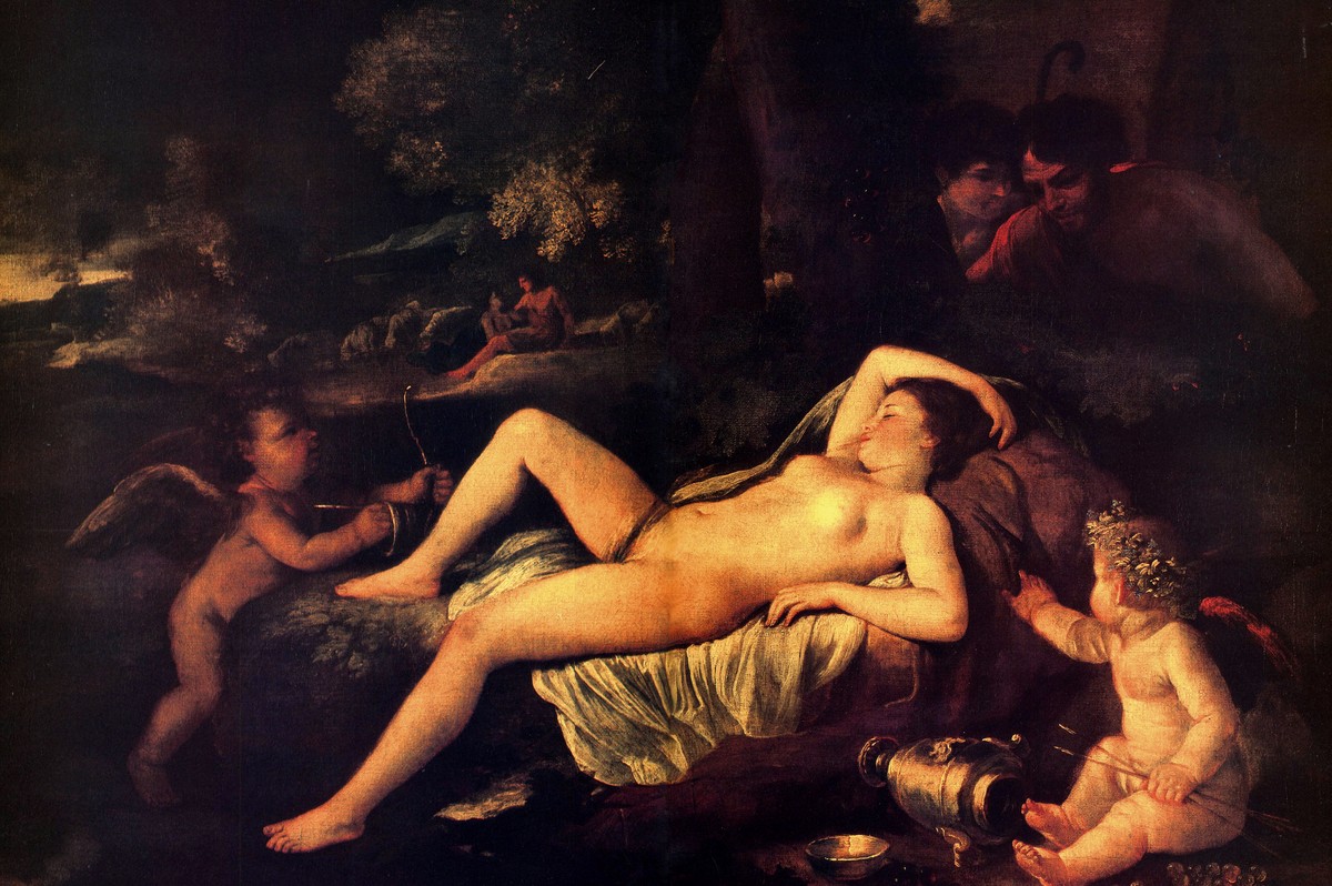 Sleeping Venus and Cupid by Nicolas Poussin
