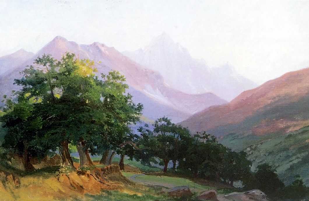 Oaks in the mountains of Carrara by Nikolai Ge