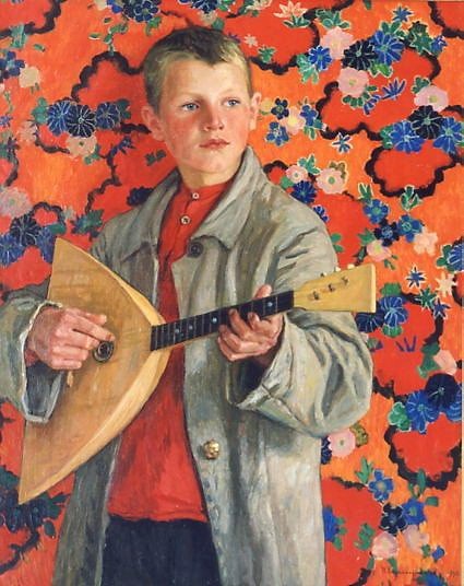 Balalaika Player by Nikolay Bogdanov-Belsky