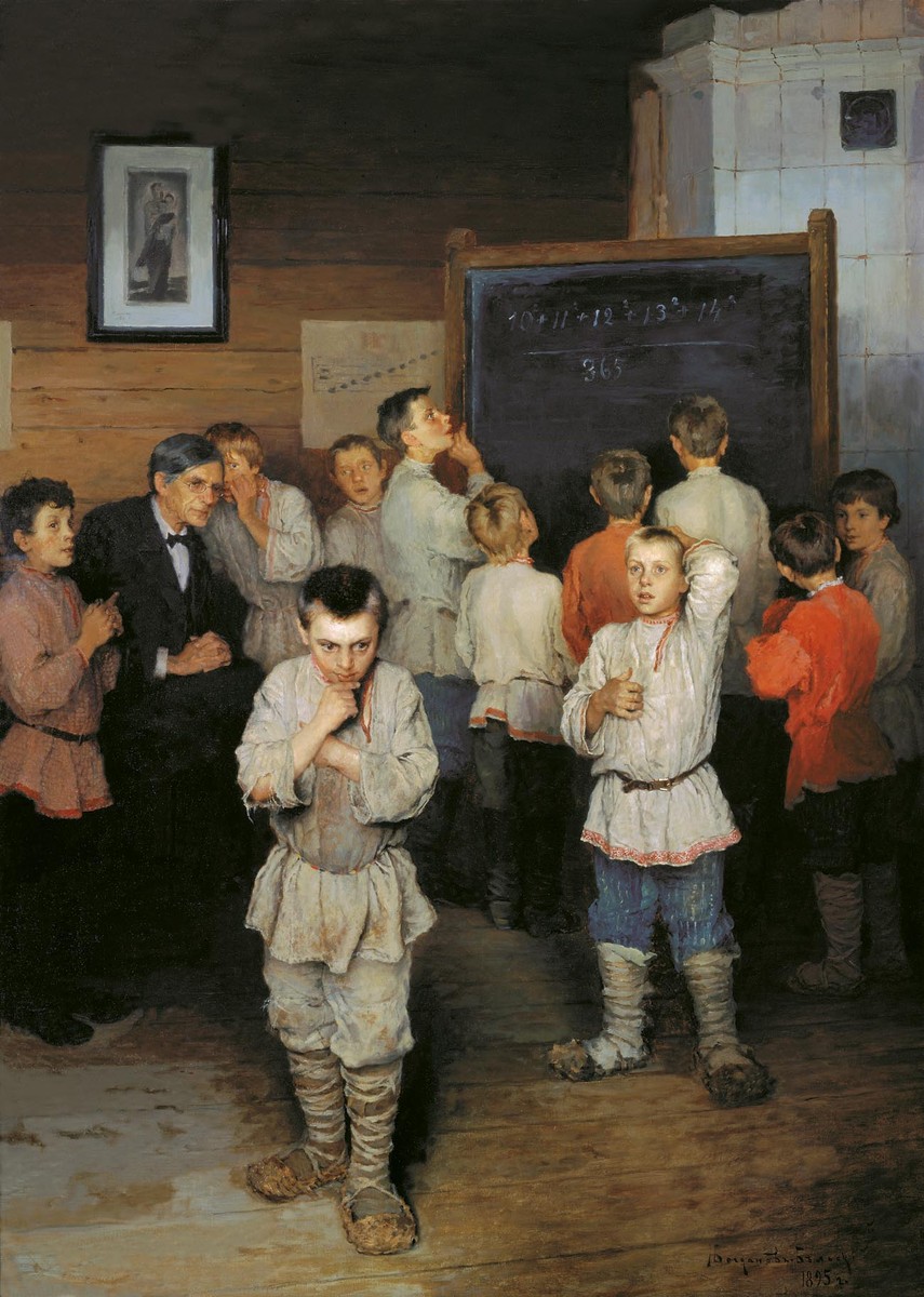 Mental Arithmetic. In the Public School of S.Rachinsky by Nikolay Bogdanov-Belsky