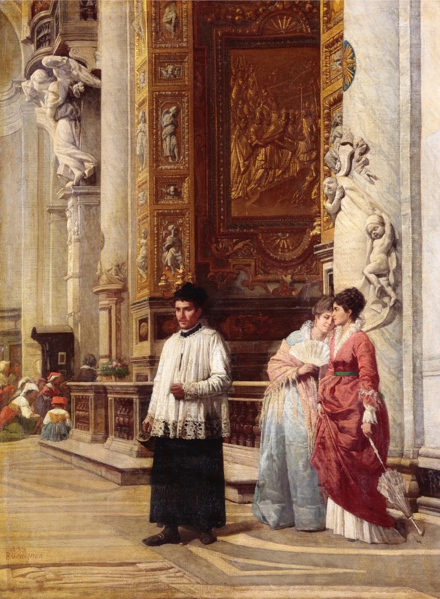 Interior of the Basilica of Santa Maria del Popolo in Rome by Noè Bordignon