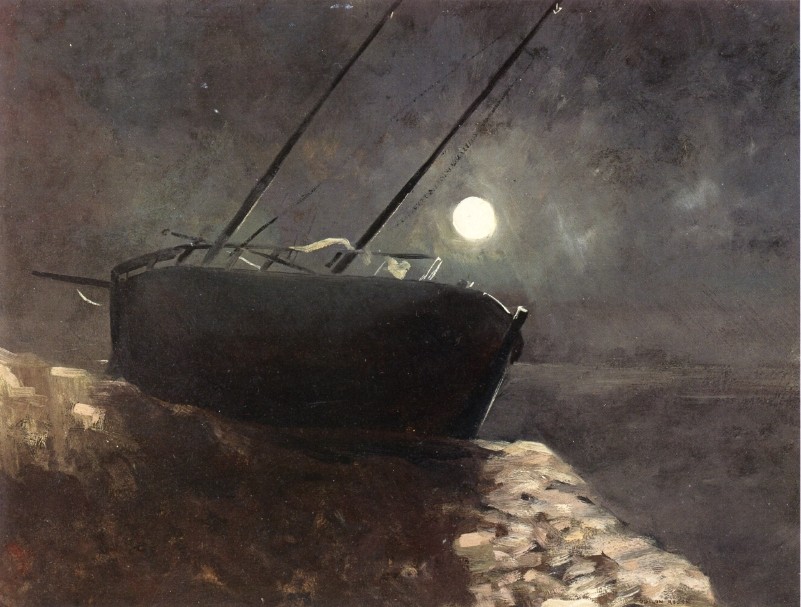 Boat in the Moonlight by Odilon Redon