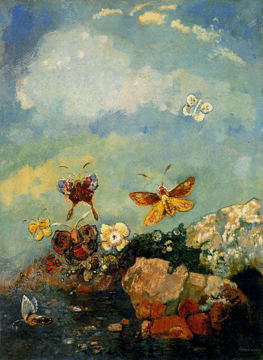 Butterflies by Odilon Redon