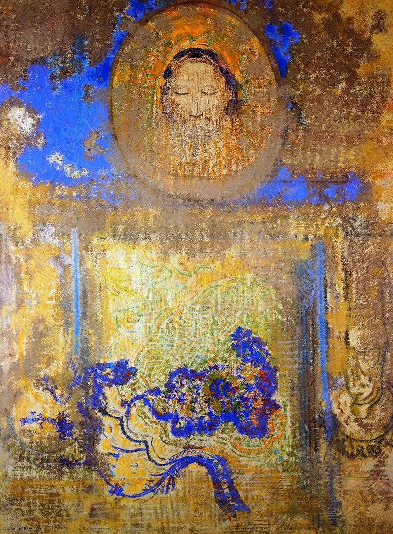 Evocation (Head of Christ or Inspiration from a Mosaic in Ravenna) by Odilon Redon
