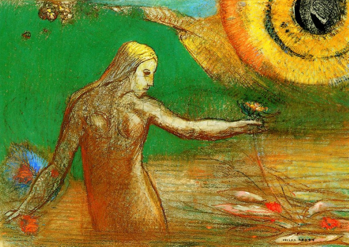 Flower of Blood by Odilon Redon