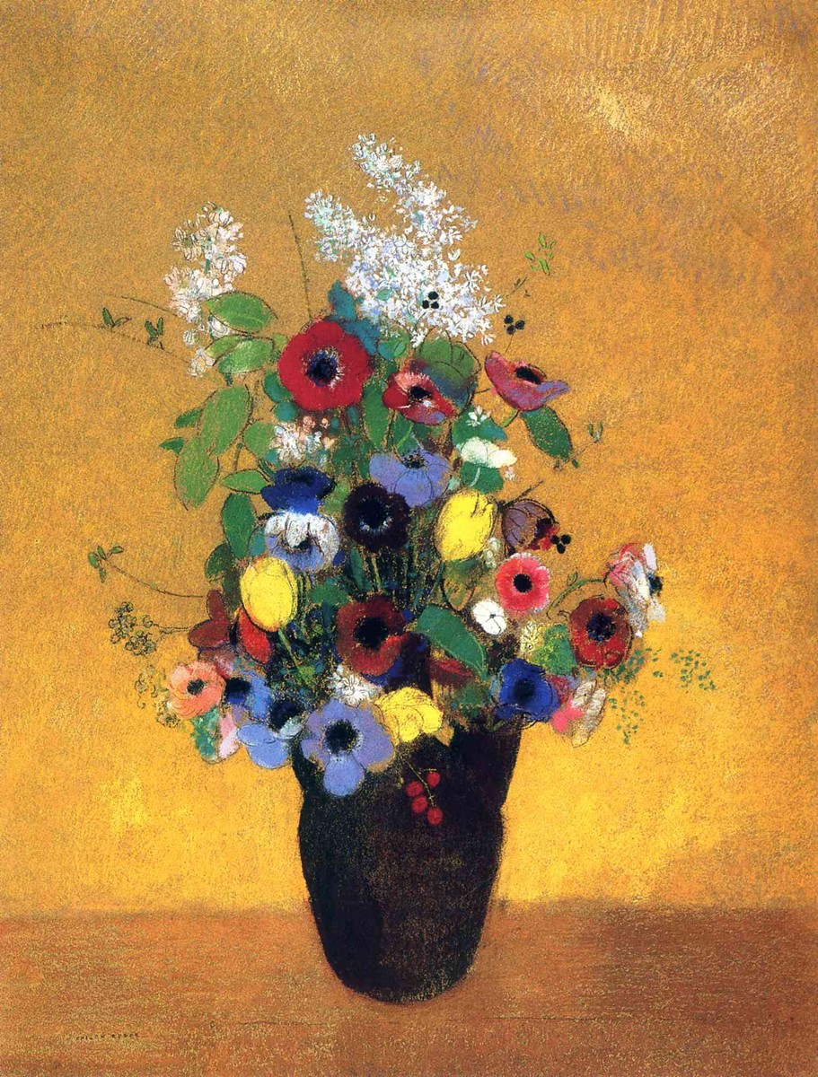 Flowers by Odilon Redon