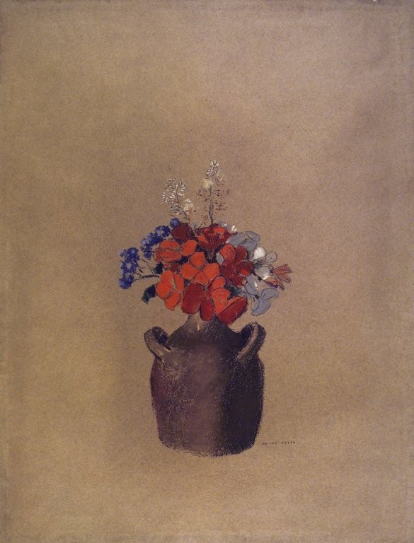Flowers in a Vase by Odilon Redon