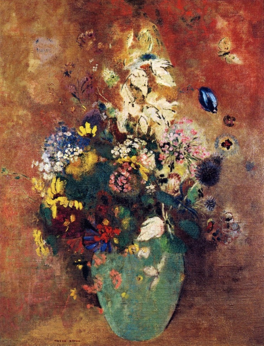 Green Vase by Odilon Redon