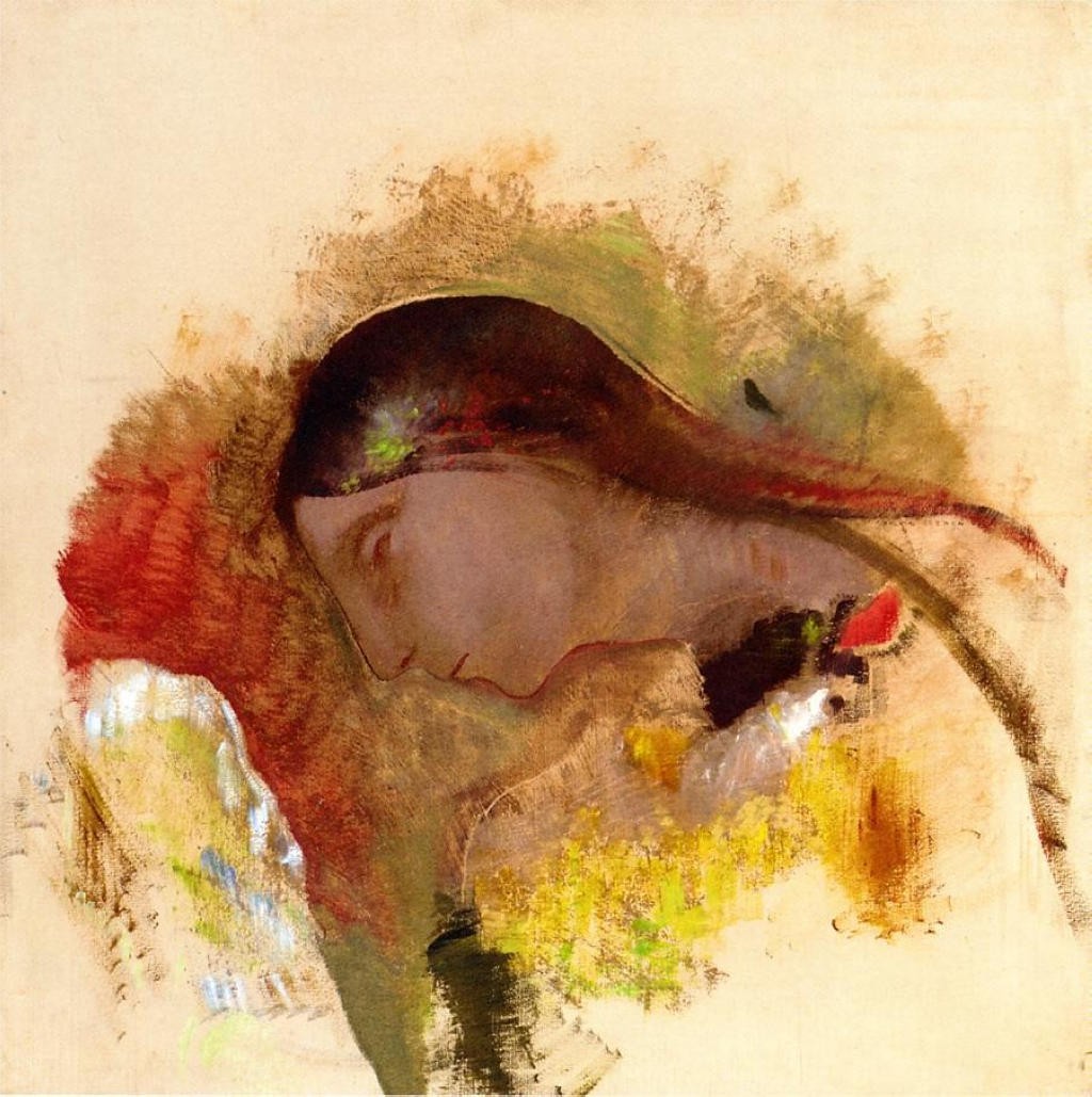 Head of a Sleeping Woman by Odilon Redon