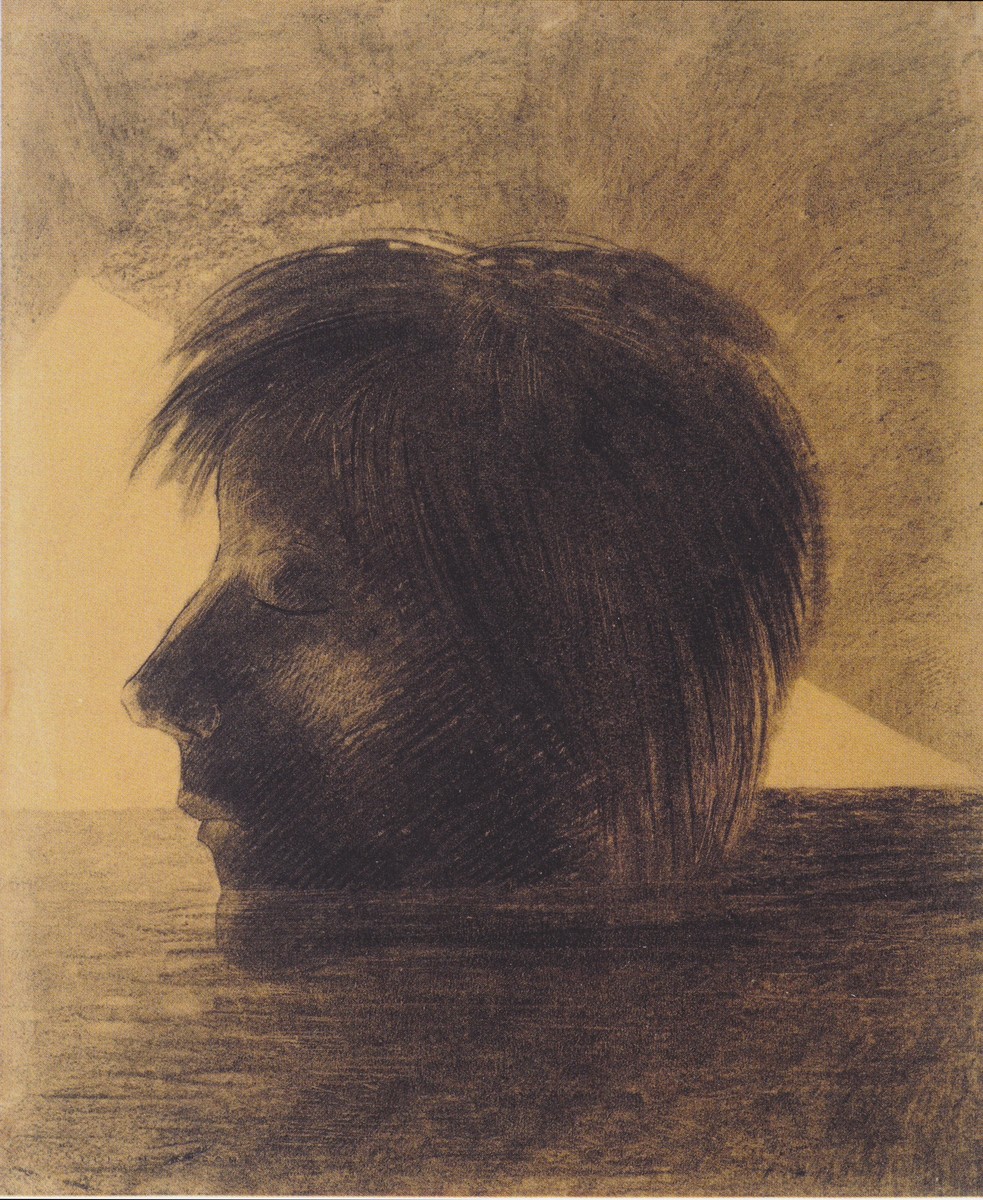 Head of Orpheus on the Water or The Mystic by Odilon Redon