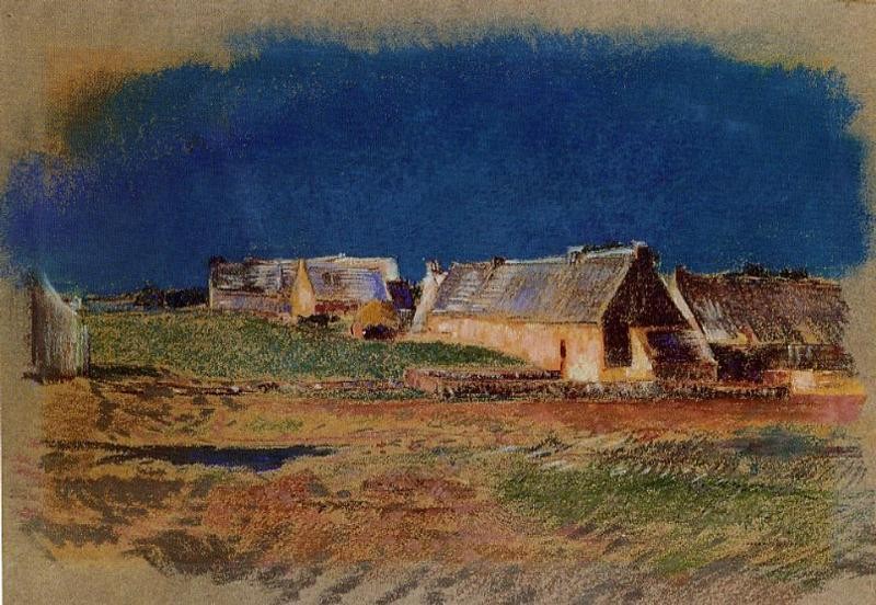 Landscape in Brittany, Peyrelebade by Odilon Redon