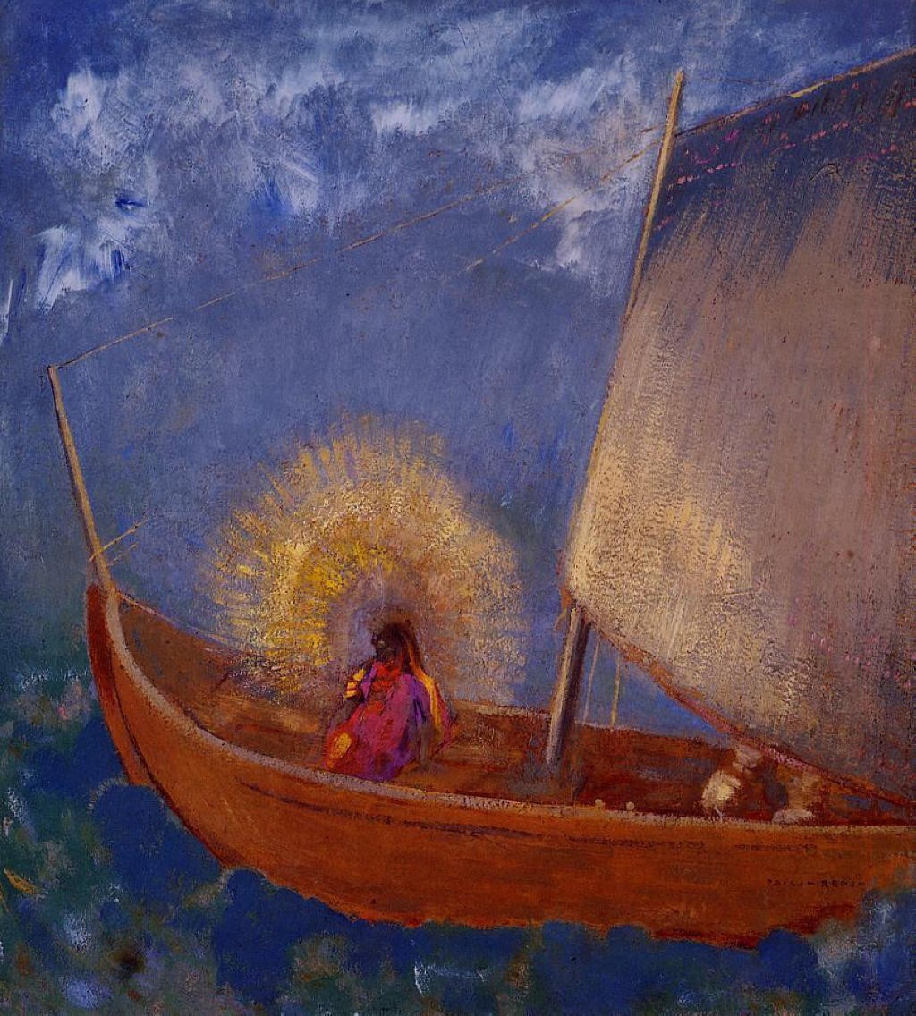 Mysterious Boat by Odilon Redon
