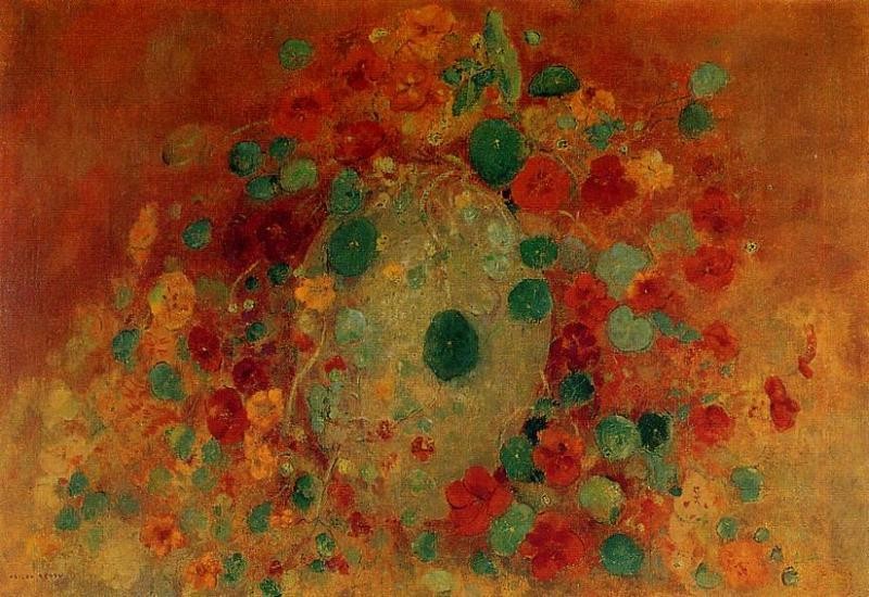 Nasturtiums by Odilon Redon