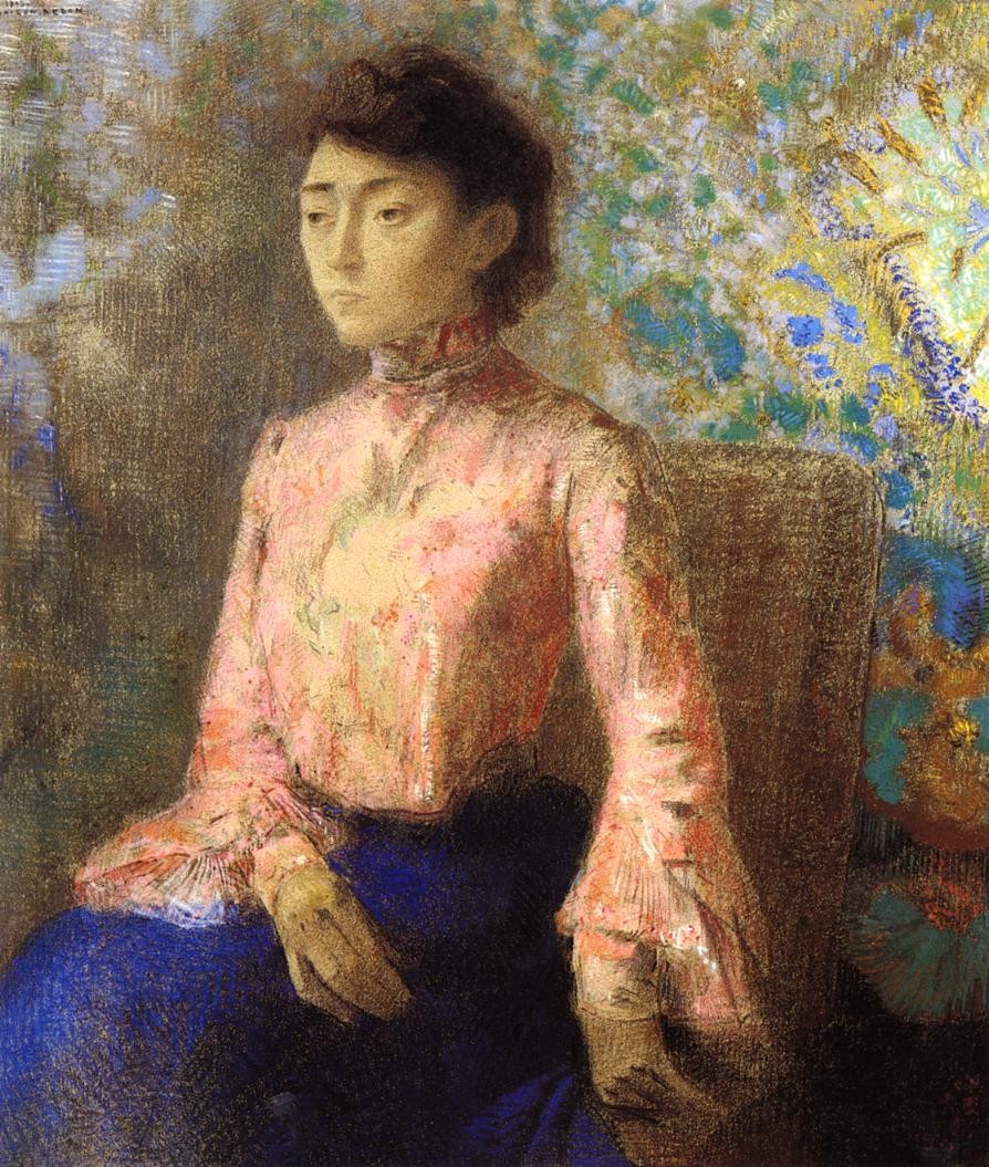 Portrait of Jeanne Chaine by Odilon Redon