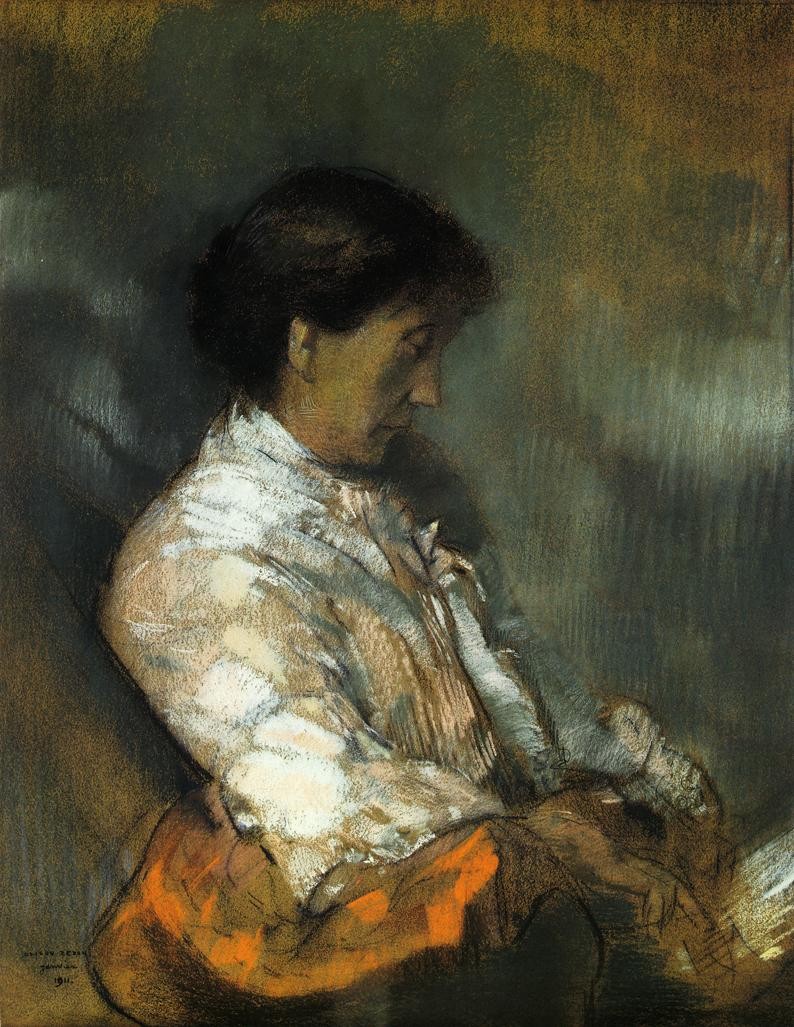 Portrait of Madame Redon by Odilon Redon
