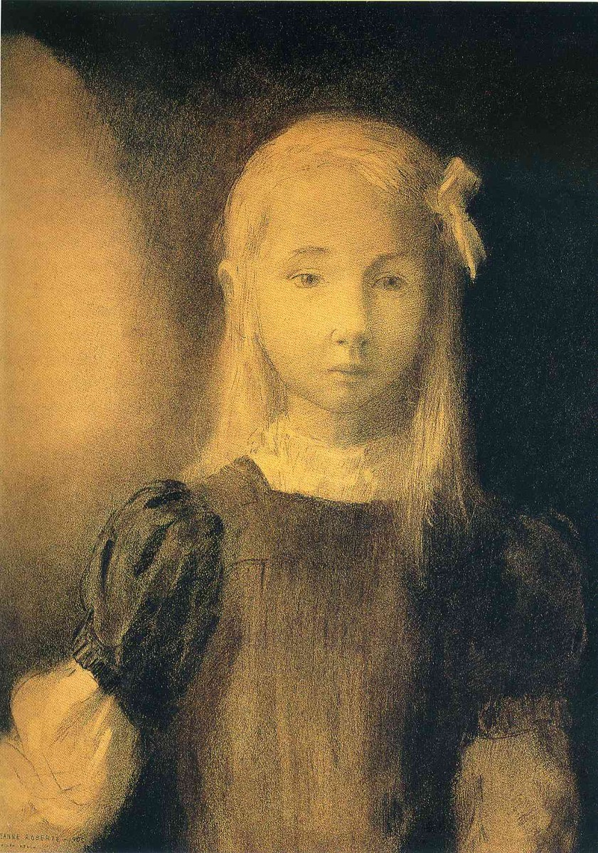 Portrait of Mademoiselle Jeanne Roberte de Domecy by Odilon Redon