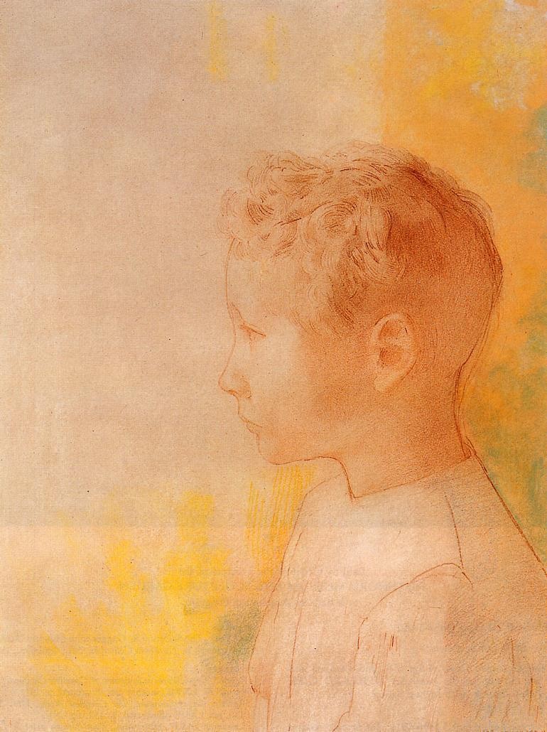 Portrait of the Son of Robert de Comecy by Odilon Redon