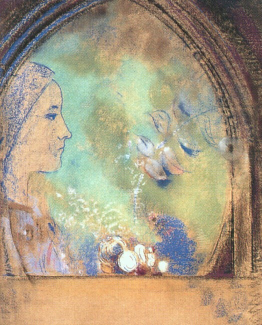 Profile in an Arch by Odilon Redon