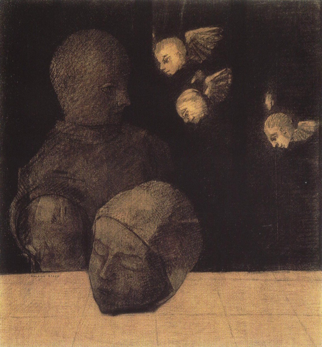 Severed head by Odilon Redon