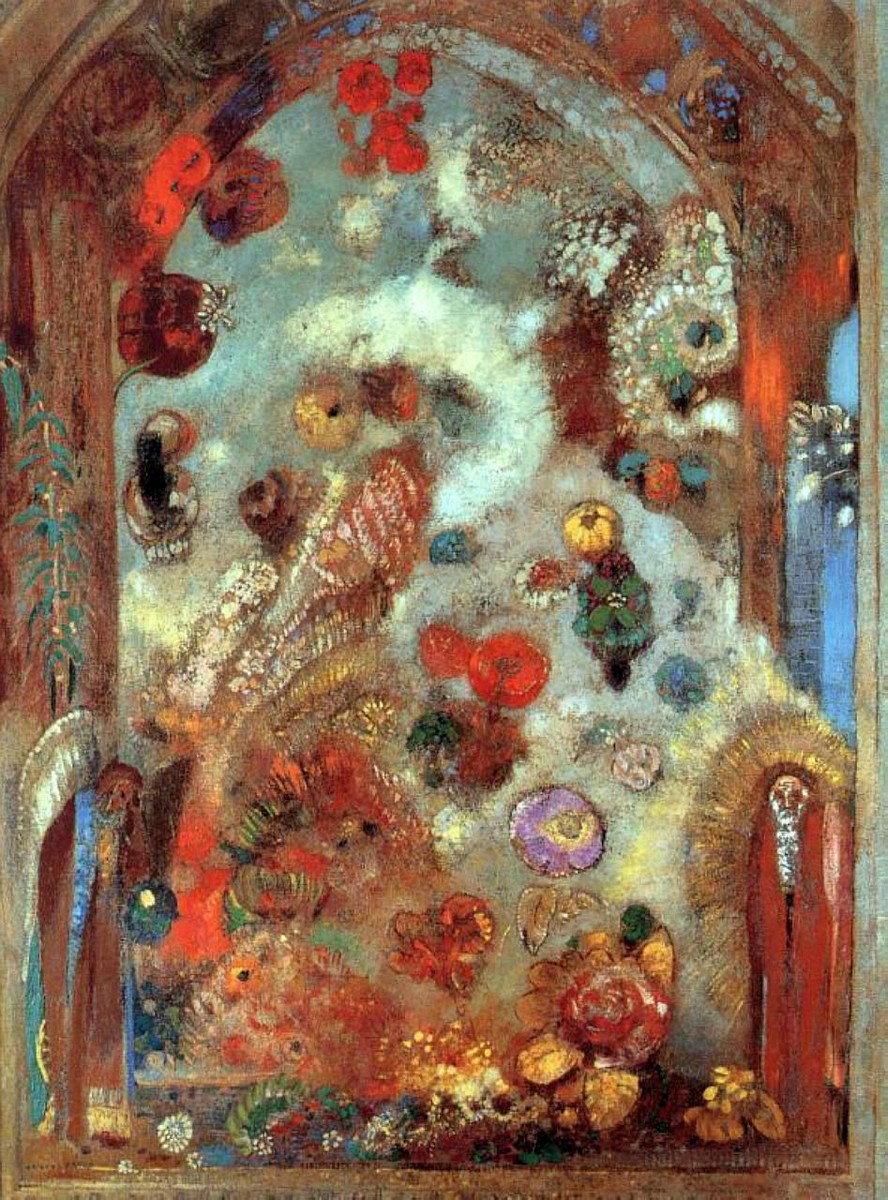 Stained Glass Window (Allegory) by Odilon Redon